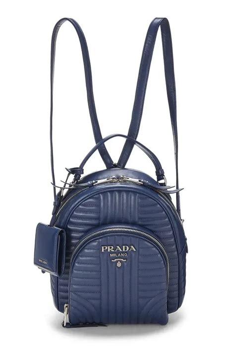 prada blue calfskin diagramme backpack